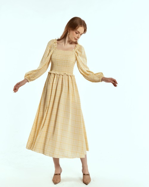 SIXDO Woven Flared Dress